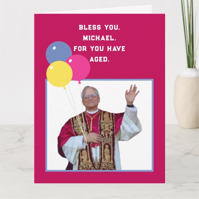 Funny Katholic Birthday Card Karte (Vorderseite)
