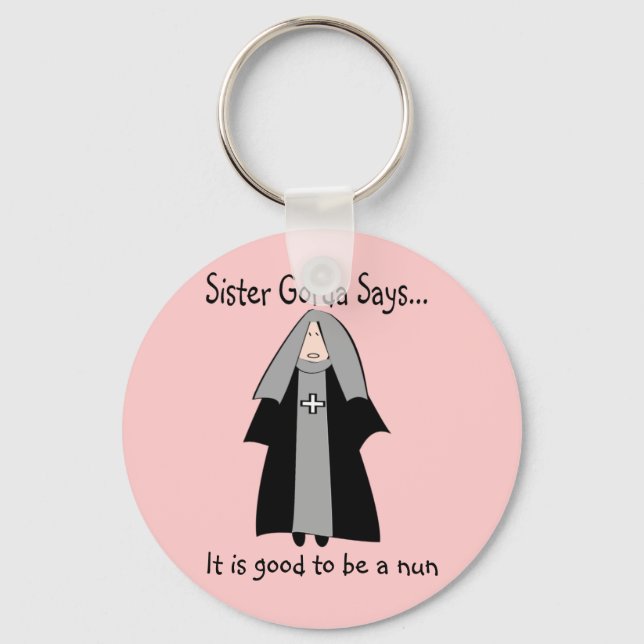 Funny katholic Nun Geschenke, "Sister Gorda" Schlüsselanhänger (Vorderseite)