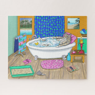 Funny Katze im Bad Katze 665