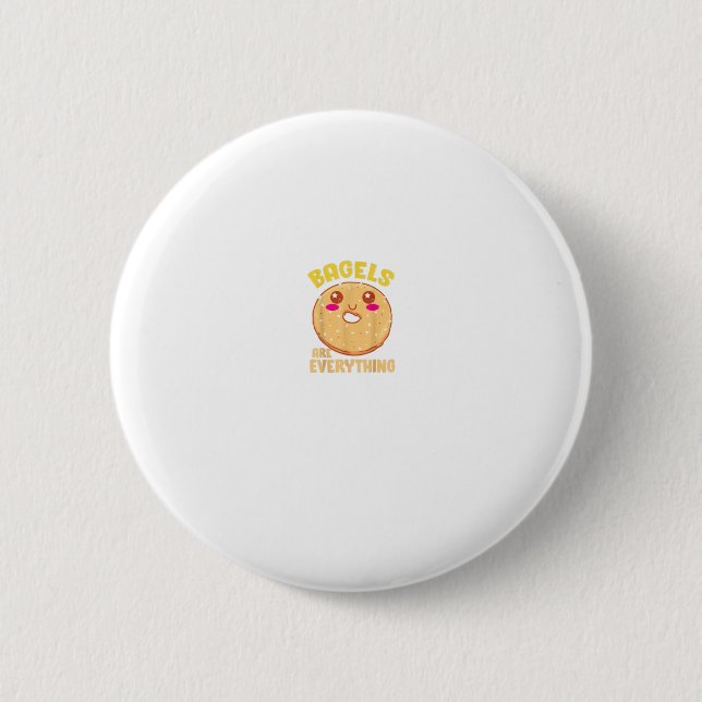 Funny Kawaii Bagel Quote Bagel Lover Button (Vorderseite)
