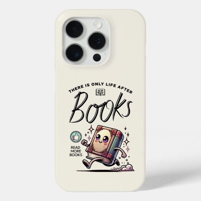 Funny Kawaii Buch mit Zitat Mehr Bücher Case-Mate iPhone Hülle (Rückseite)