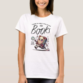 Funny Kawaii Buch mit Zitat Mehr Bücher T-Shirt