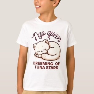 Funny Kawaii cat Nickerchen Queen T - Shirt