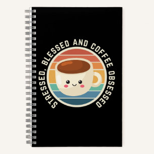 Funny Kawaii Coffee Zitat Notizbuch