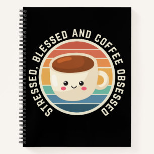 Funny Kawaii Coffee Zitat Notizbuch