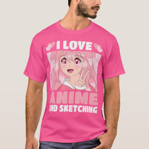 Funny Kawaii Japanisch Manga Otaku I Liebe Anime u T-Shirt