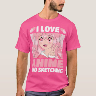Funny Kawaii Japanisch Manga Otaku I Liebe Anime u T-Shirt