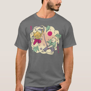 Funny Kawaii Samurai Cat Spaß drucken ninja än T-Shirt