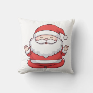 Funny Kawaii Santa Yoga Meditation Kissen