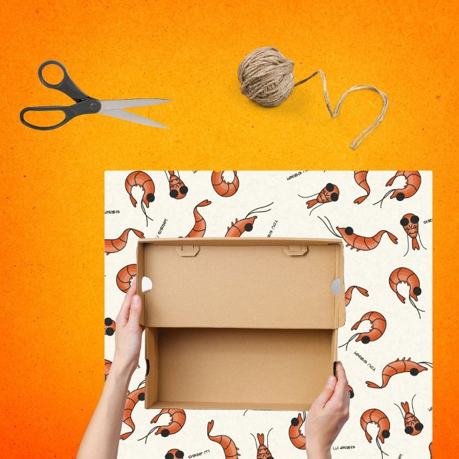 Funny kawaii Shrimp-Papiertaschentuch Seidenpapier (make your gift stand out with custom shrimp tissue paper)