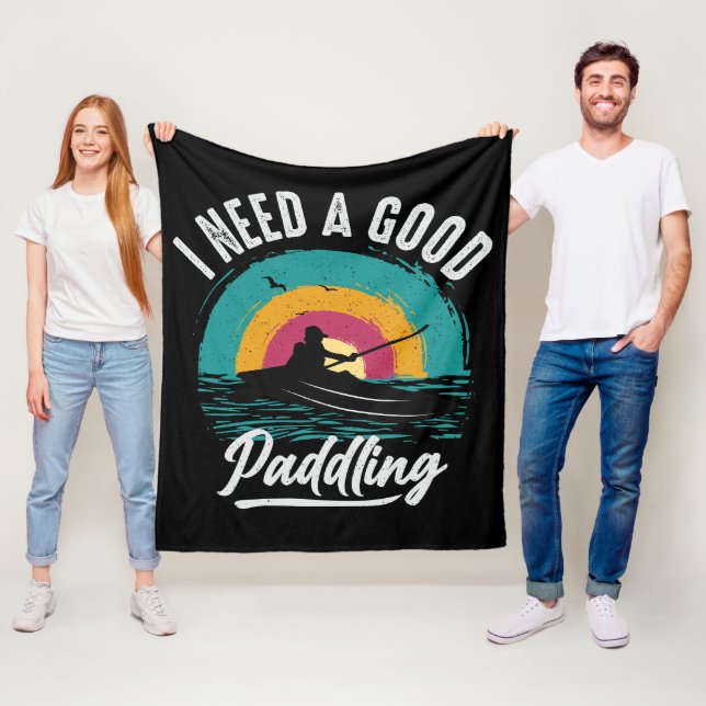 Funny Kayak braucht ein gutes Paddeln Fleecedecke (Beispiel)