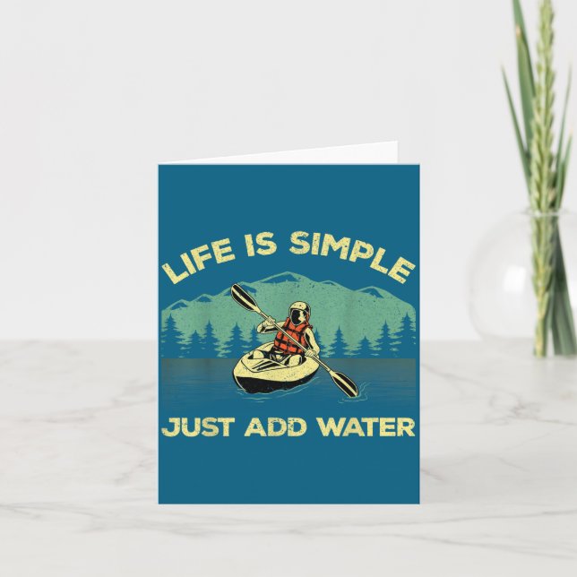 Funny Kayaking Design For Men Women Paddling Canoe Karte (Vorderseite)