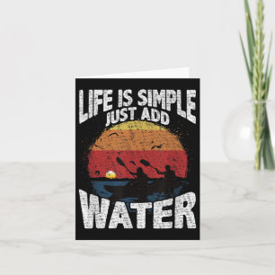 Funny Kayaking Graphic Sunset Watersports Fan Karte