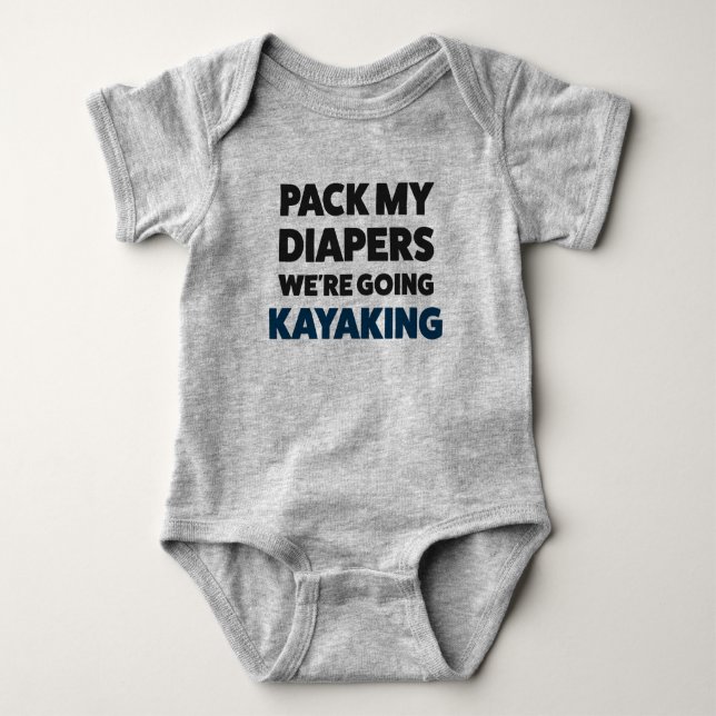 Funny Kayaking Jersey Bodysuit für Baby Strampler (Vorderseite)