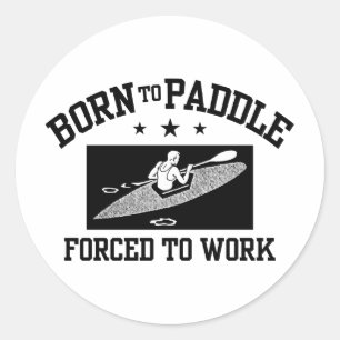 Funny Kayaking Runder Aufkleber