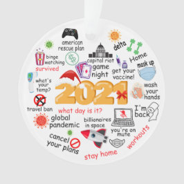 Funny Keepake 2021 im Jahr zur Erinnerung Ornament
