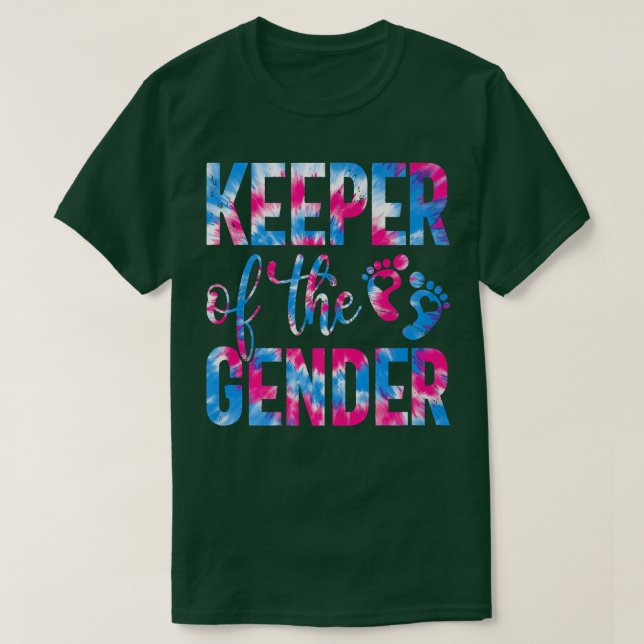 Funny Keeper of the Gender Gefärbte Krawatte Gende T-Shirt (Design vorne)