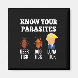 Funny kennen Ihre Parasiten gegen Trump Tick 2024 Magnet