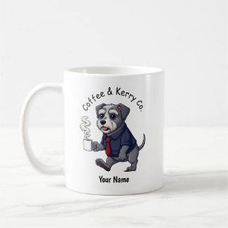 Funny Kerry Blue Terrier Dog Business Suit Coffee  Kaffeetasse