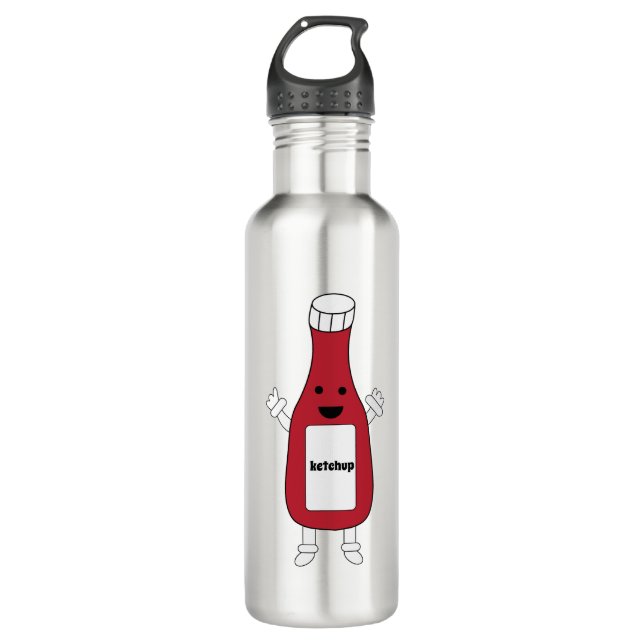 Funny Ketchup Flasche Niedlich Edelstahlflasche (Vorderseite)