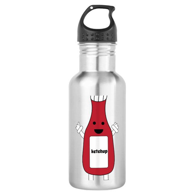 Funny Ketchup Flasche Niedlich Edelstahlflasche (Vorderseite)