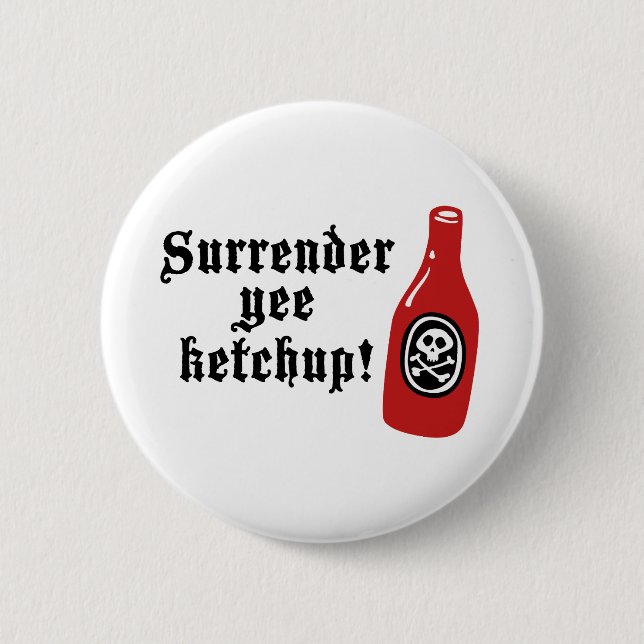 Funny Ketchup Pirate Button (Vorderseite)