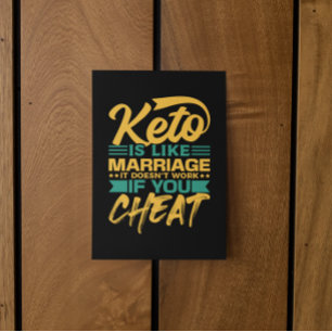 Funny Keto Diät Cheat Zitat Postkarte