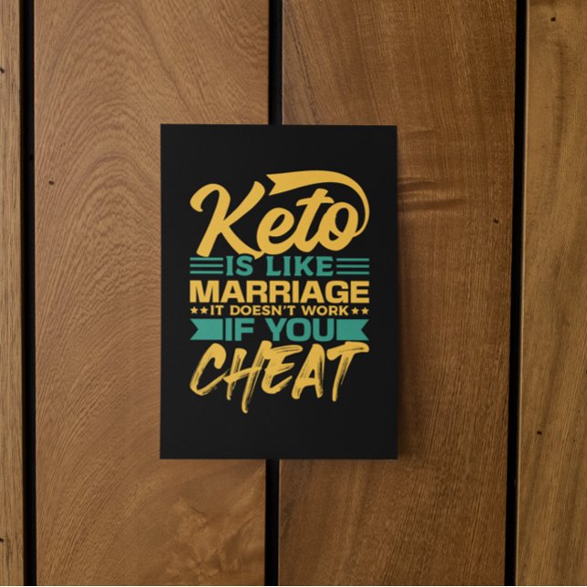 Funny Keto Diät Cheat Zitat Postkarte (ketogenic diet funny quote cheating postcard)