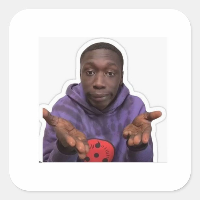 Funny Khaby Meme Vinyl Sticker (Vorderseite)