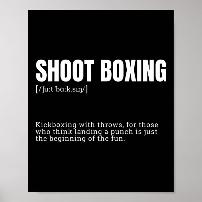 Funny Kickboxing-Enthusiasten Wörterbuch Definitio Poster (Vorne)