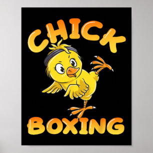Funny Kickboxing Fighting Girl Niedlich Kick Boxin Poster