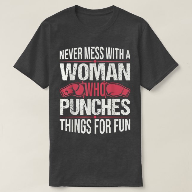 Funny Kickboxing Lover Girl Girl Girl T-Shirt (Design vorne)