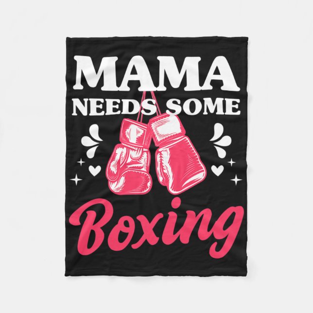 Funny Kickboxing Mama Needs Some Boxing Training G Fleecedecke (Vorderseite)