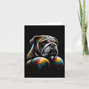 Funny Kickboxing oder Boxing Bulldog Dog für Men W Karte