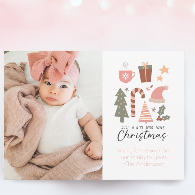 Funny Kids Foto Girl Lieben Weihnachten (Von Creator hochgeladen)
