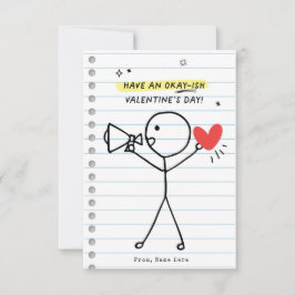 Funny Kids Valentine's Day Strichmännchen Spaß Kar Einladung