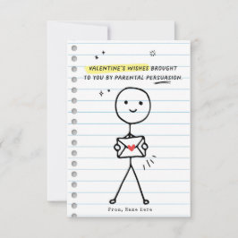 Funny Kids Valentine's Day Strichmännchen Spaß Kar Einladung