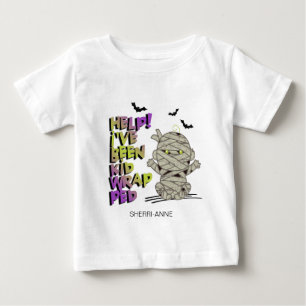 Funny Kidwrapped Mummy Baby Green ID683 T-shirt