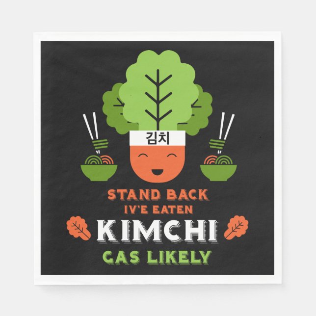 Funny Kimchi Eater Serviette (Vorderseite)