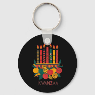 Funny Kinara Seven Candles Kwanzaa Feier 1 Schlüsselanhänger