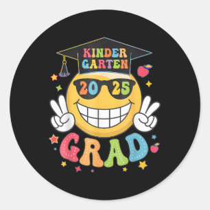 Funny Kindergarten Graduate Happy Abschluss Cl of Runder Aufkleber
