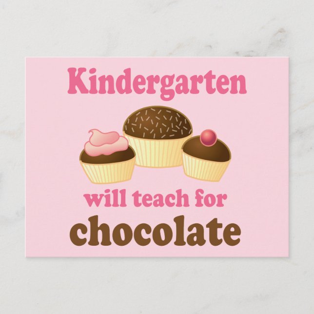 Funny Kindergarten Teacher Carte postale (Devant)