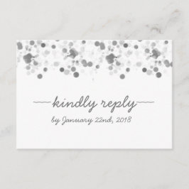 Funny Kindly Reply Polka Dots Wedding RSVP Card
