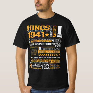 Funny Kings Geboren 1941 , 1941 Happy Brithday Gif T-Shirt