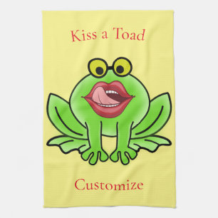Funny Kiss A Toad Thunder_Cove Geschirrtuch