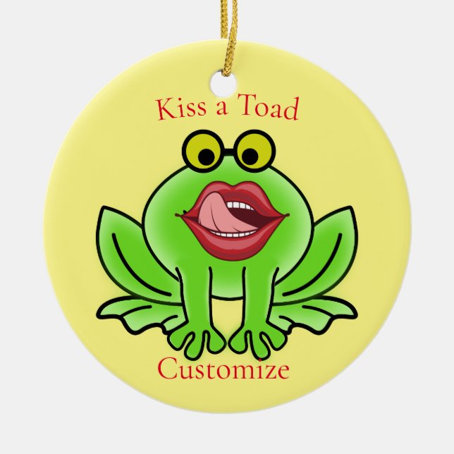 Funny Kiss A Toad Thunder_Cove Keramik Ornament (Vorne)