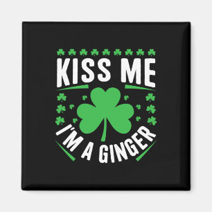 Funny Kiss Me Ich bin eine irische Ingwer Familie  Magnet