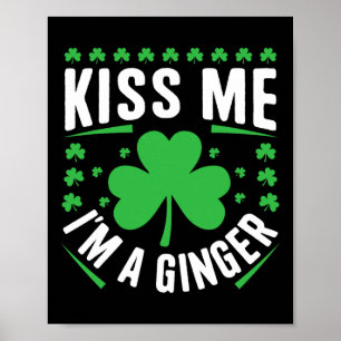 Funny Kiss Me Ich bin eine irische Ingwer Familie Poster