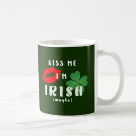 Funny Kiss Me Ich bin Irish St Patrick's Day Spaß Kaffeetasse