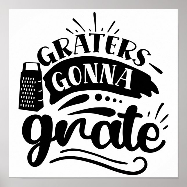 Funny Kitchen Deco, Geschenk für das Kochen, Küche Poster (Vorne)